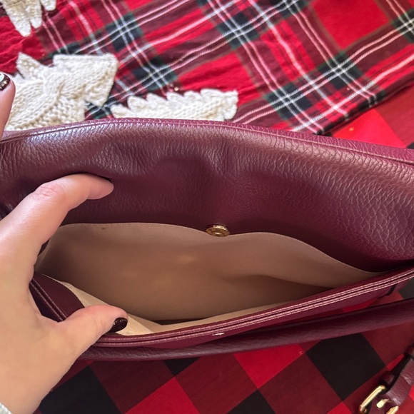 Poppies and Peonies Burgundy Crossbody Bag - Picture 4 of 6